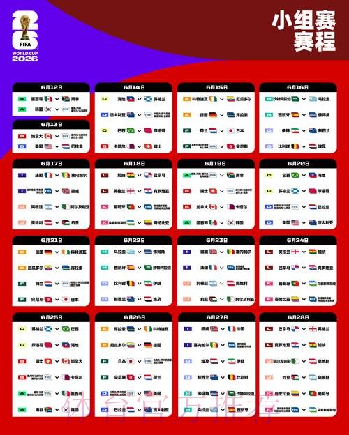 2026世界杯赛程高清版完整安排免费观看